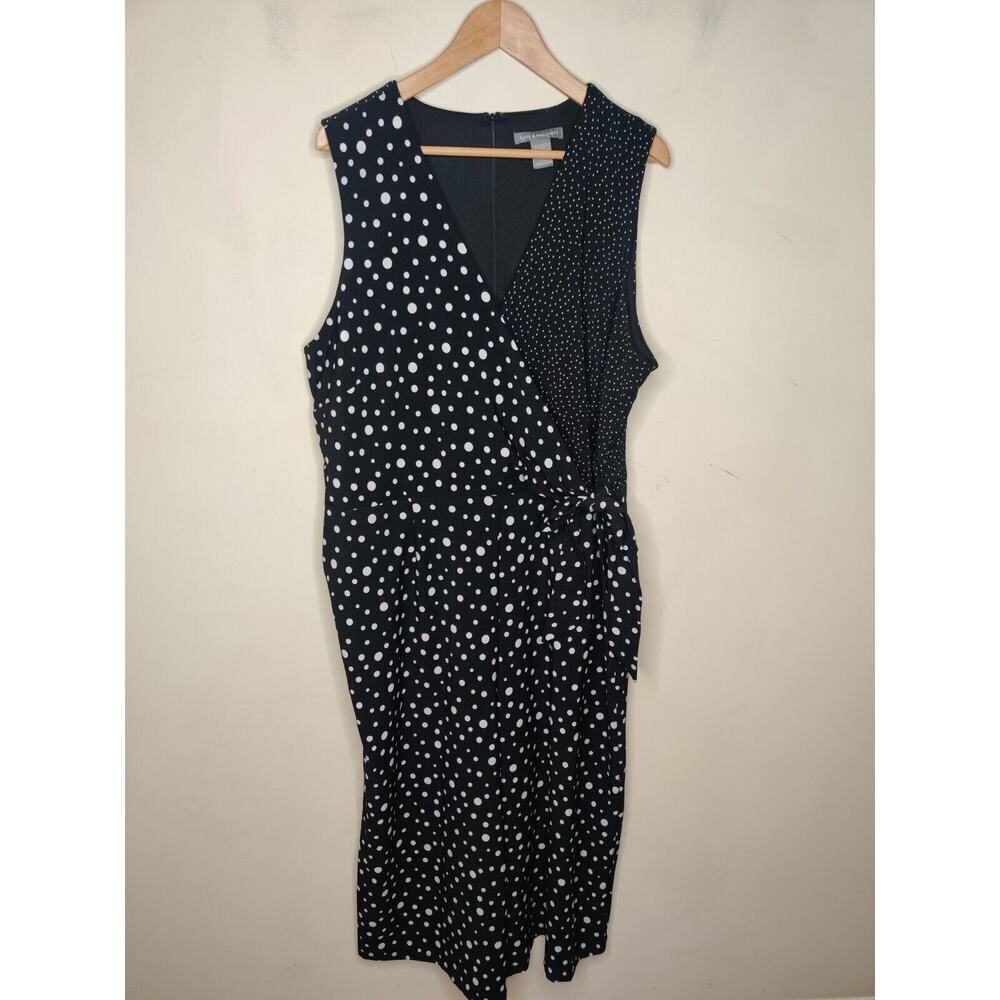 Kate‎ & Mallory Polka Dot Jumpsuit Sleeveless Faux Wrap